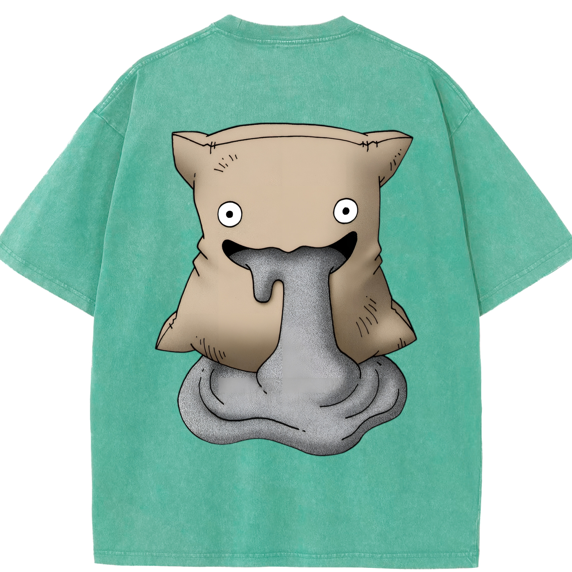 （画像用） ドラゴンクエスト Doragon Kuesuto Dragon Quest 綿100% ヴィンテージ風 半袖Tシャツ（背面プリント）